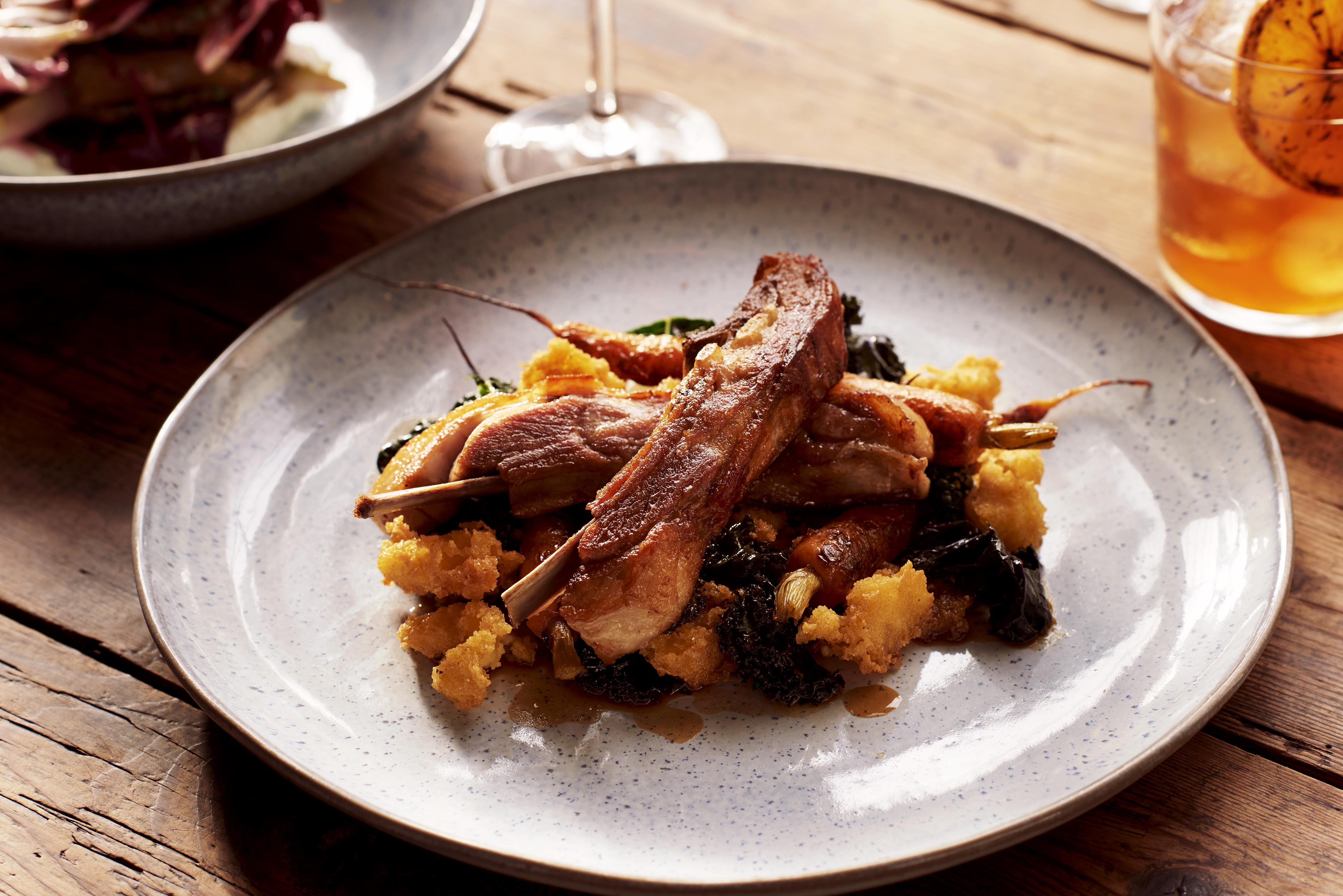 Lamb belly with celeriac purée at Salon Brixton Lamb belly with celeriac purée at Salon Brixton