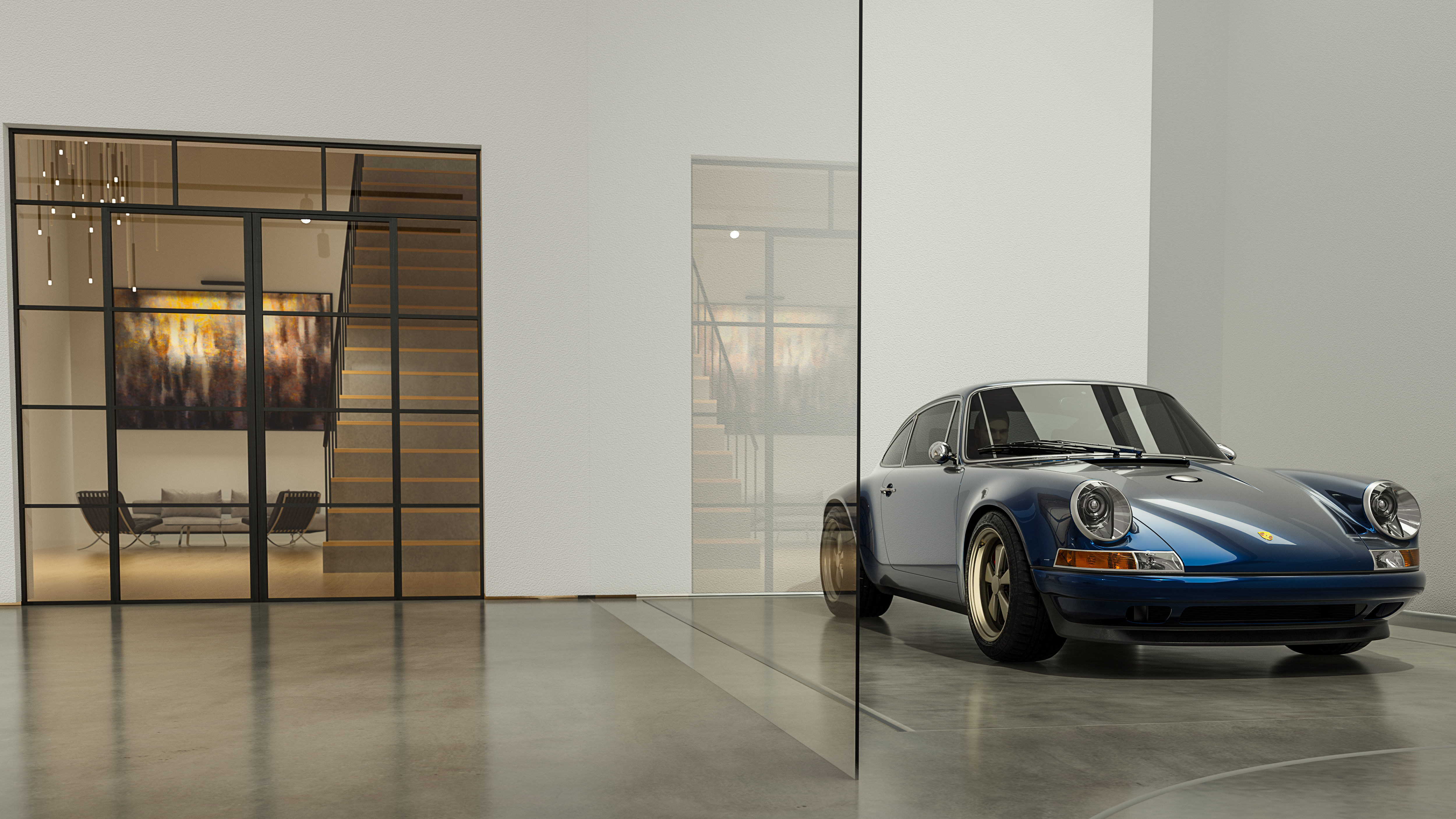 The  car is centre of attention in this Autocave design Show and tell: Haute storage comes to the fore in luxe interiors