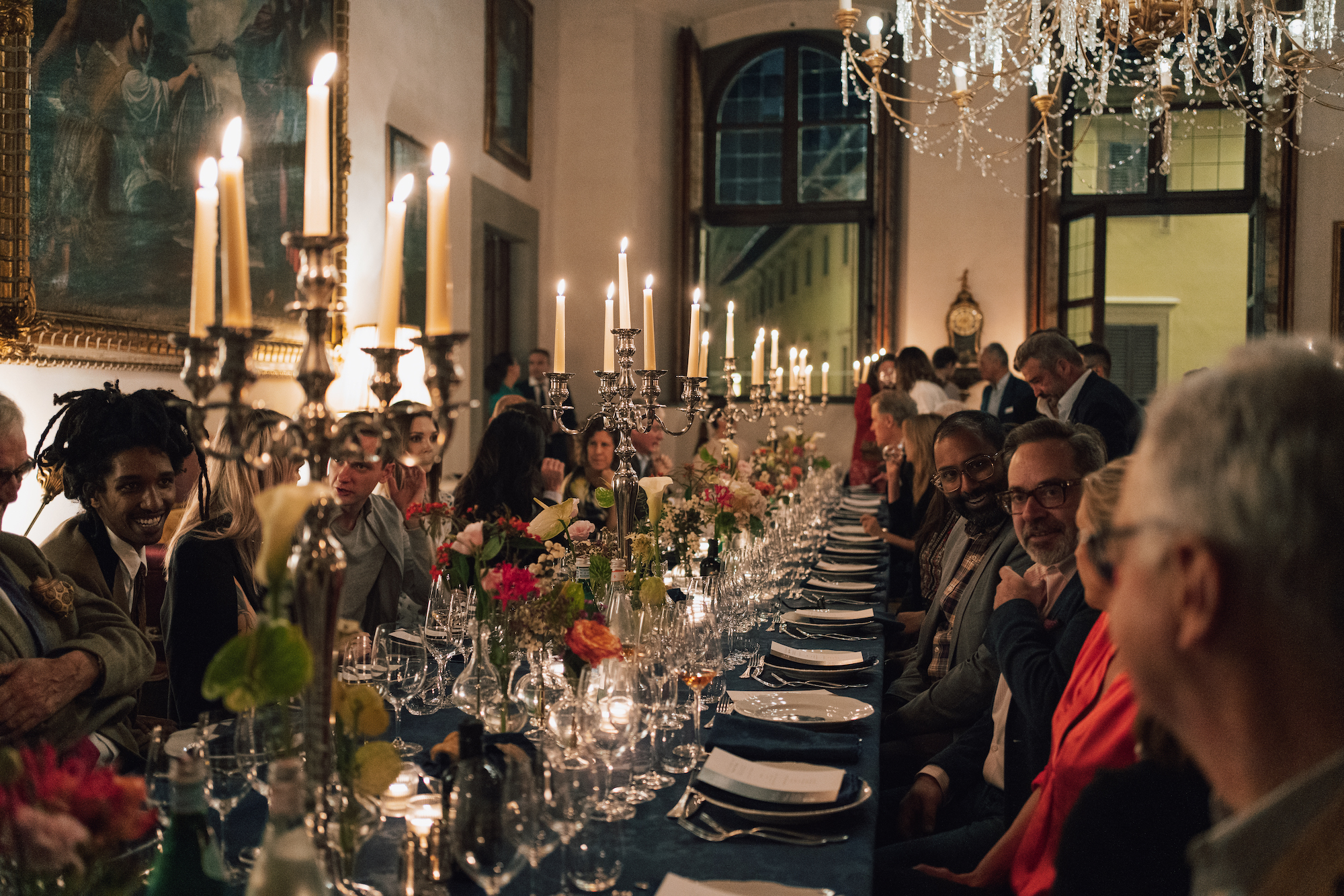 Golden Vines 2022 - formal dinner with candles on a table