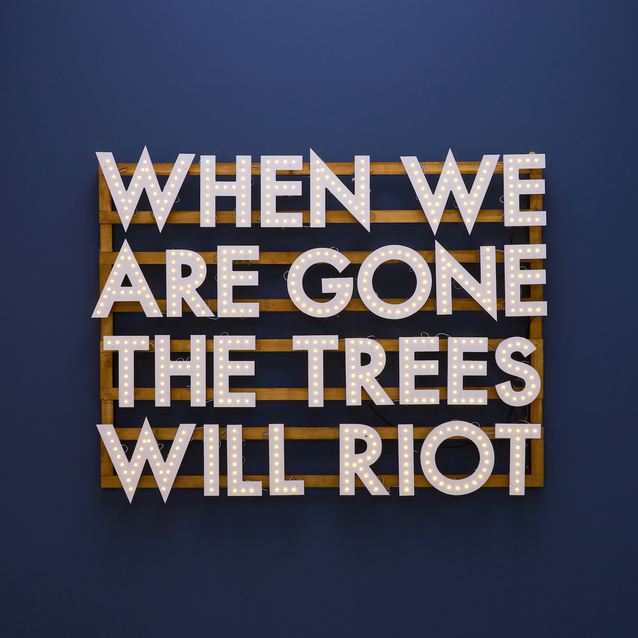 Robert Montgomery Halcyon Gallery - the trees will riot