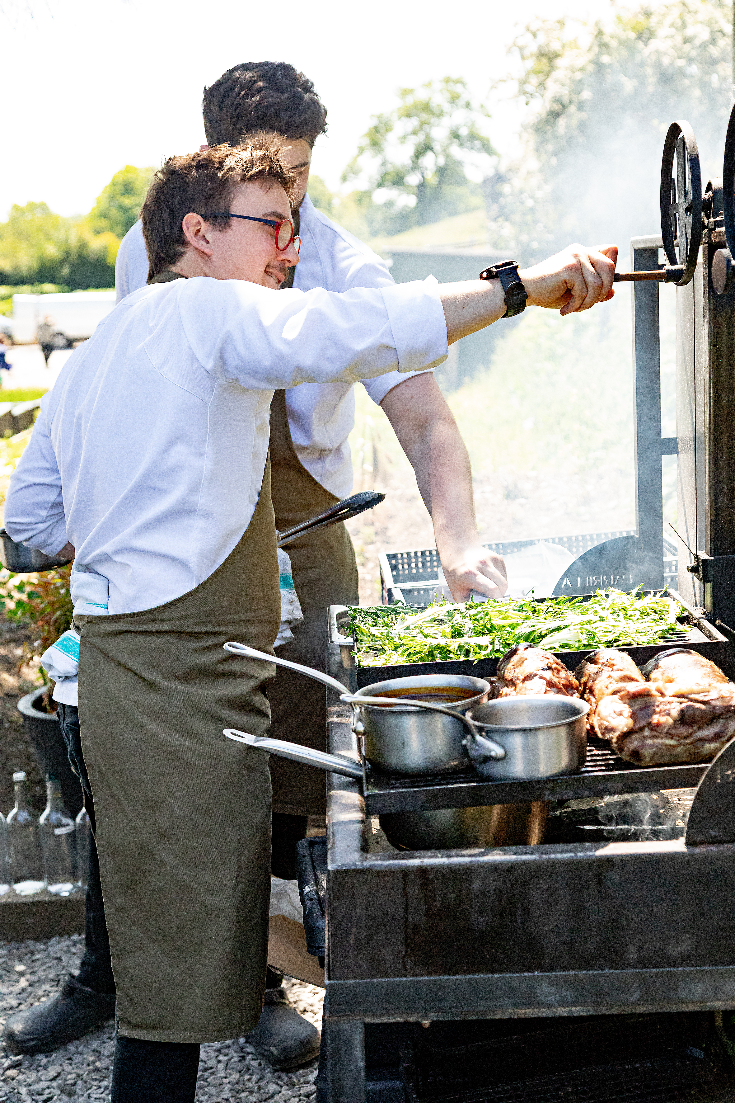 Simon Rogan Garden - outdoor cooking