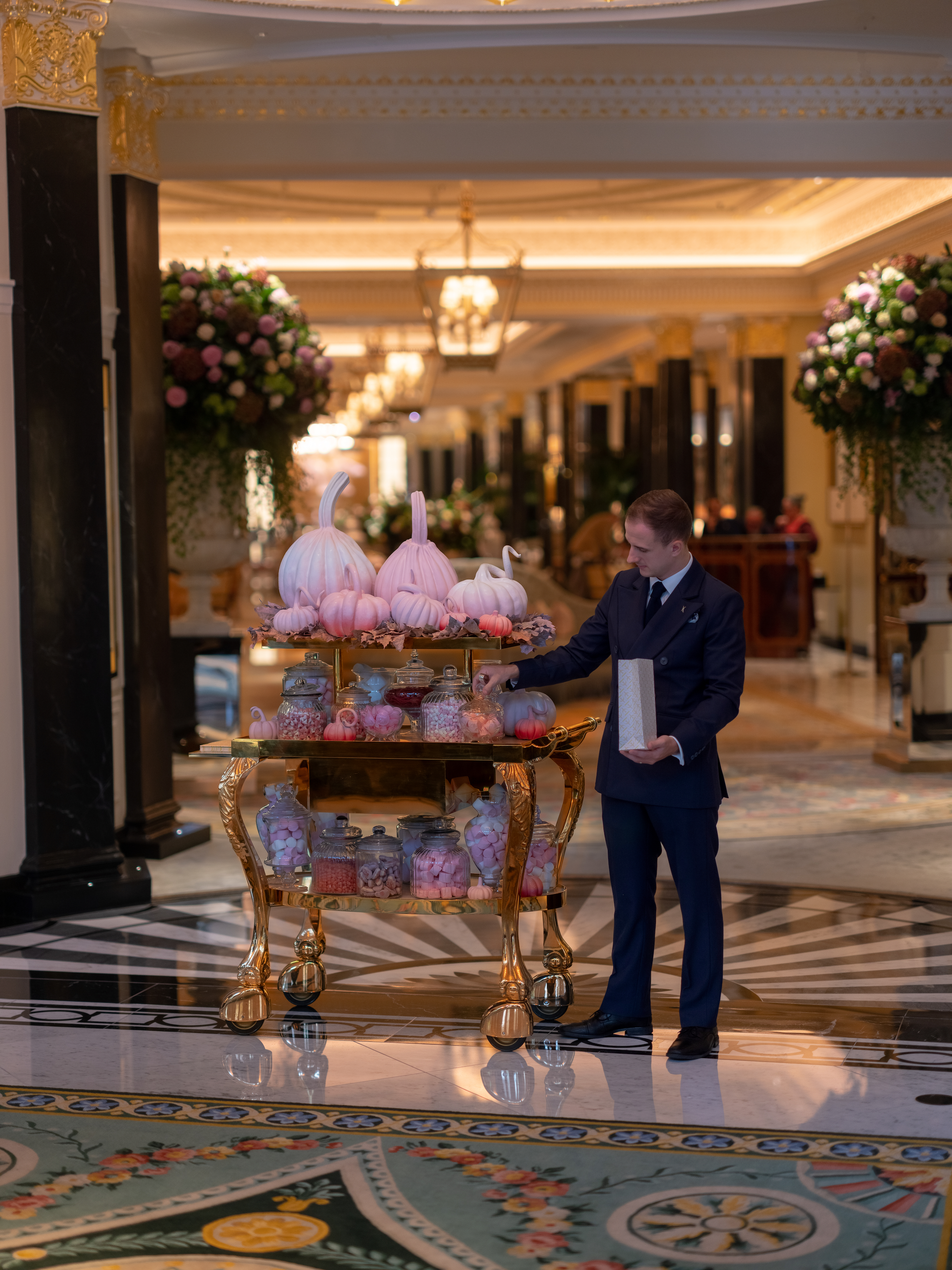 Serving Cart Luxury Dining - The Promenade's pink pumpkin trolley