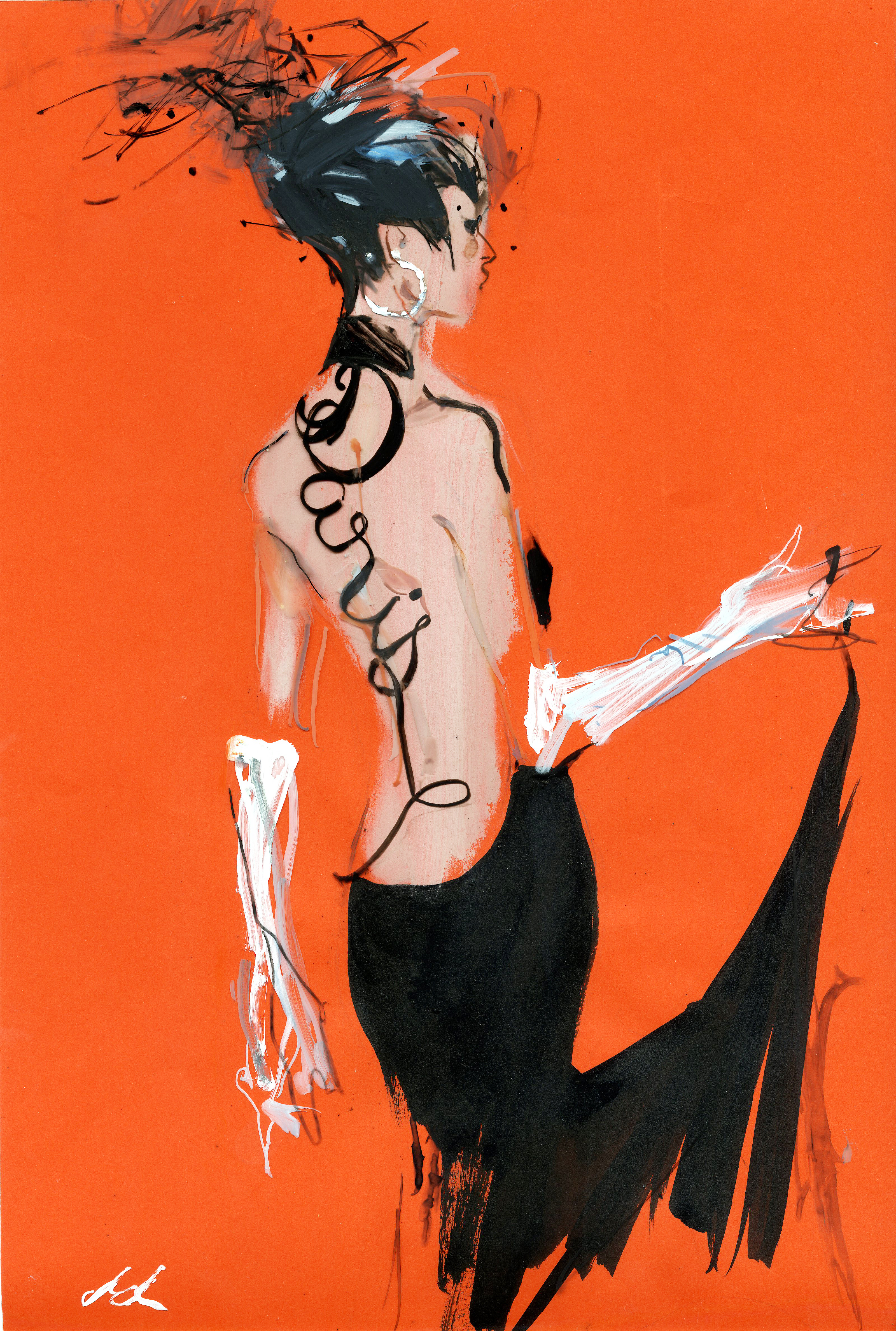 Illustrator David Downton - Gaultier couture