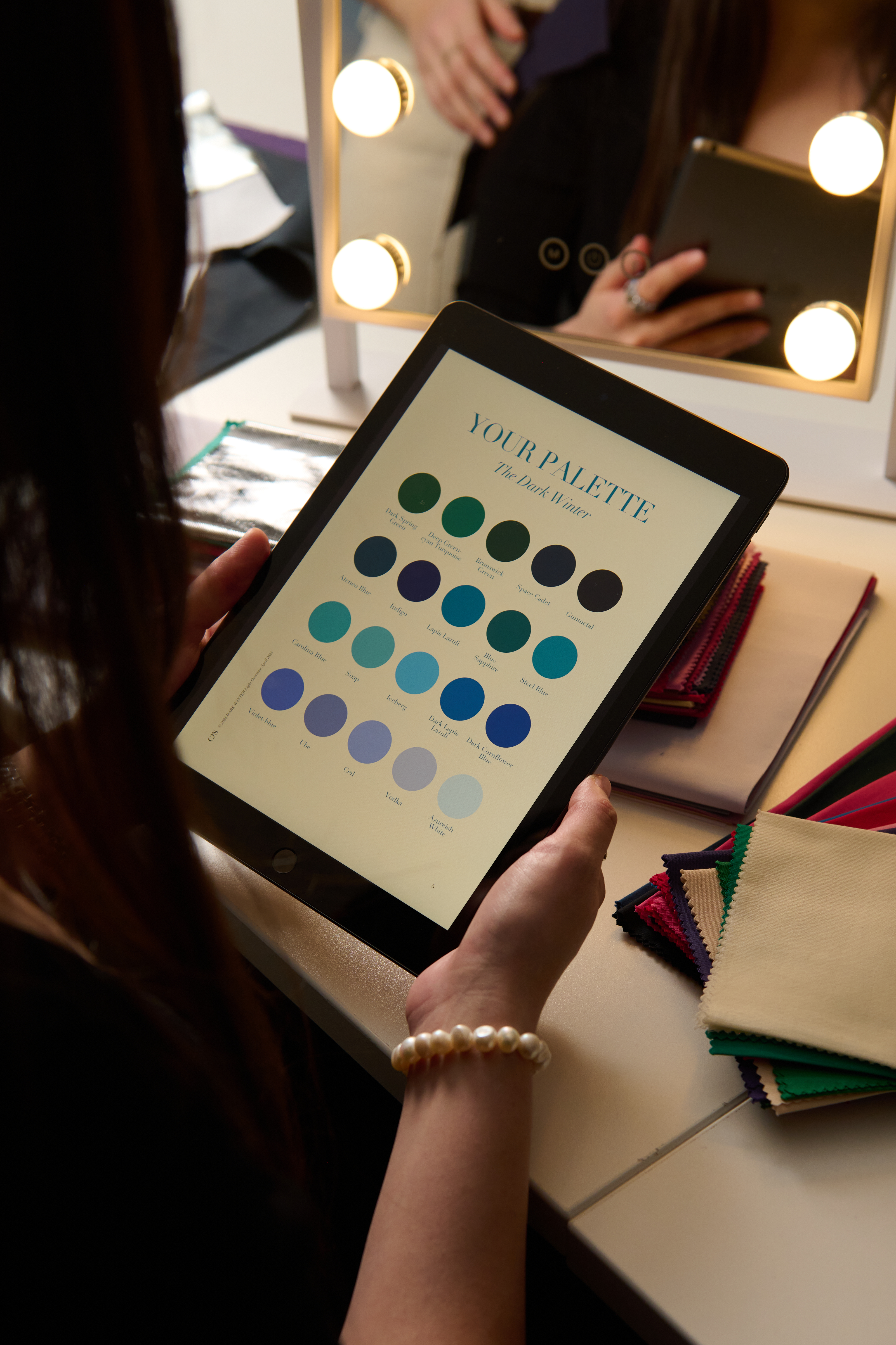 Walpole Brands of Tomorrow 2025 - a colour analysis displayed on an Ipad screen