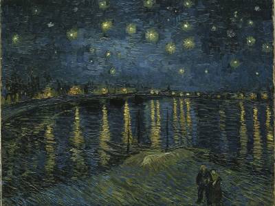 van gogh exhibition all night - starry night